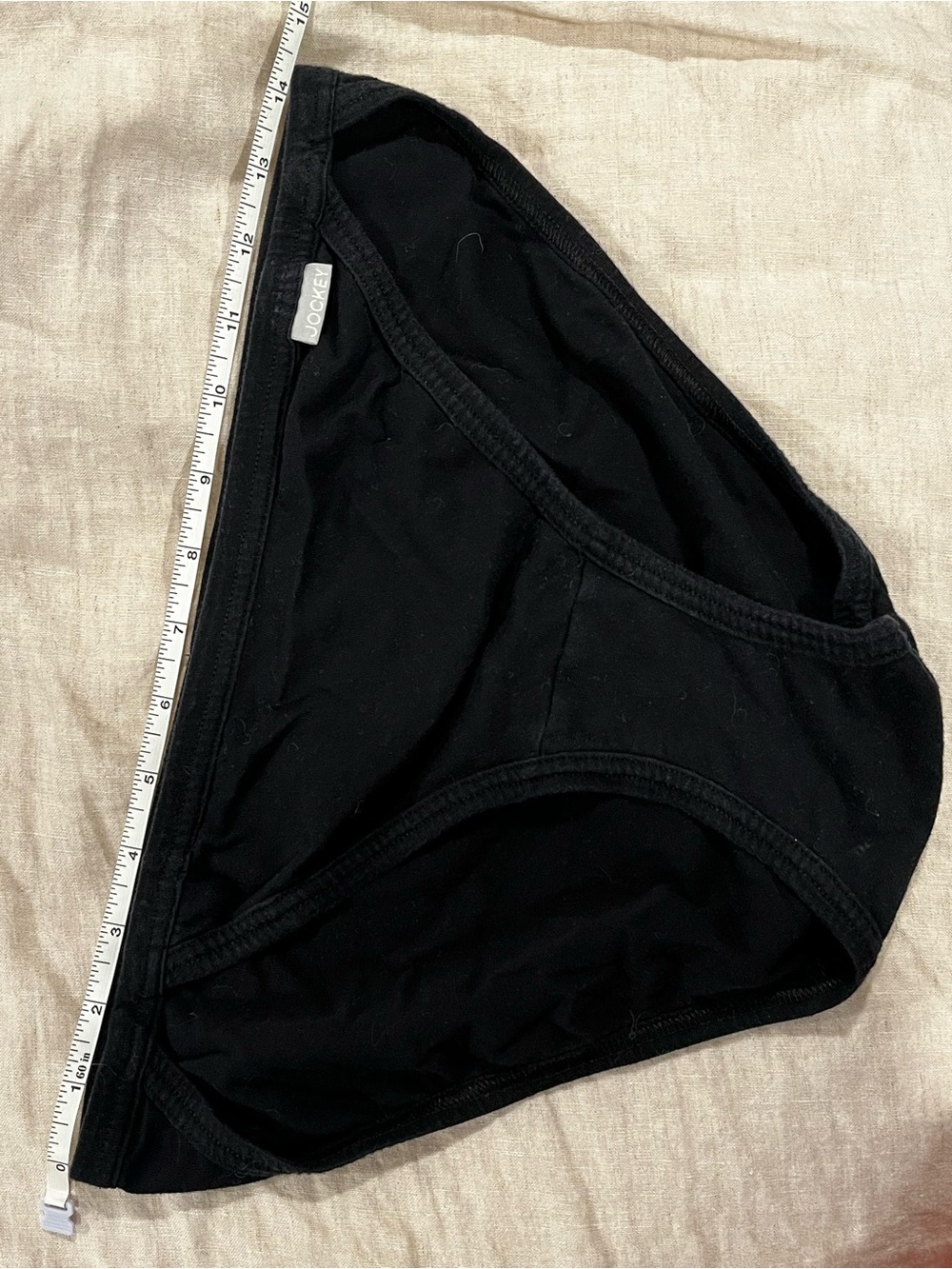 Jockey Women’s Cotton' Black String Bikini Briefs Well Worn Panties WW